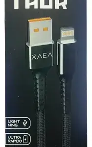 Cable USB XAEA THOR Lightning 4,4A Negro