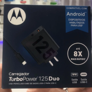 Cargador Motorola Turbo Power 125W Tipo C Negro