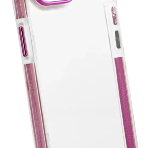FUNDA TRANSP. BORDE BRILLO SAM A06 FUCSIA