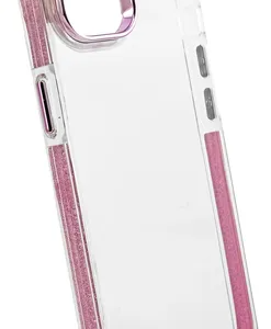 FUNDA BORDE BRILLO ROSA MOTO G05 / E15