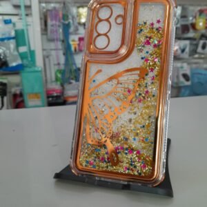 FUNDA GLITTER LIQUID SAM A17 DORADO