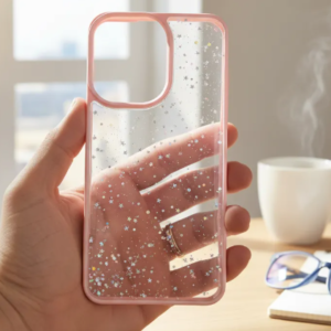 FUNDA EPOXI TRANSP. BRILLO ROSA XIAOMI 13C