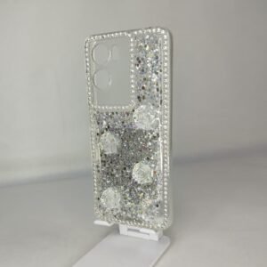 FUNDA LADY FLOR BRILLO CLEAR MOTO G05 / E15
