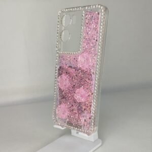 FUNDA LADY FLOR BRILLO ROSA MOTO G05 / E15
