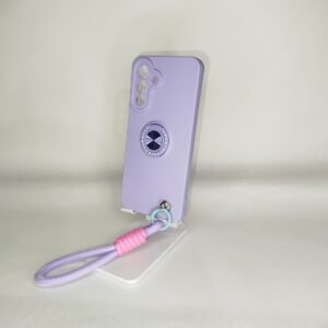 FUNDA SILICONA ANILLO Y CORDON SAM A26 LILA