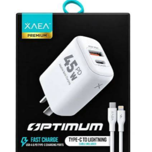 CARGADOR 220V XAEA OPTIMUM 45W USB C + CABLE C A L