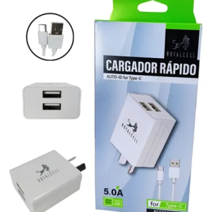 CARGADOR 5A TIPO C CON CABLE ROYALCELL