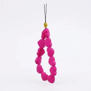 CORREA CORAZON FUCSIA PARA CELULAR