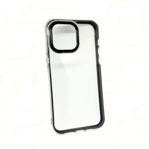 FUNDA 360 TRANSP. BORDE NEGRO IPH 15