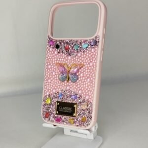 FUNDA MARIPOSA PERL. IPH 11 ROSA