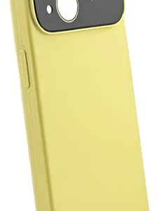FUNDA SILICONA CUBRE CAMARA AMARILLO IPH 13