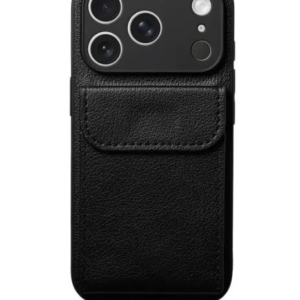 FUNDA ECOCUERO TARJETERO GRIS IPH 17 PRO MAX