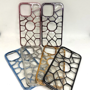 FUNDA ELECTROPLAT HOLO NEGRO IPH 15 PRO MAX