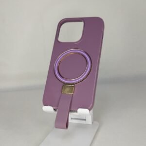 FUNDA GLOSSY SOPORTE LILA IPH 14 PRO