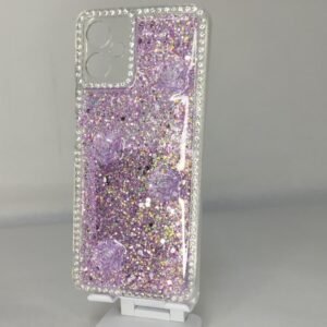 FUNDA LADY FLOR BRILLO LILA IPH 16 PRO MAX