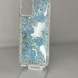 FUNDA RELIEVE BRIL. EPOXY TURQUESA IPH 11