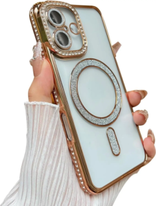 FUNDA MAGSAFE BRILLO DORADO INTENSO