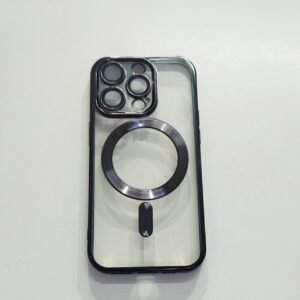 FUNDA MAGSAFE METAL NEGRO IPH 14 PRO MAX