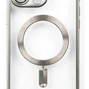 FUNDA MAGSAFE METAL PLATEADO IPH 14 PRO