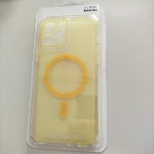 FUNDA REFORZADA TRANSP. AMARILLO IPH 12 PRO MAX