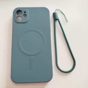 FUNDA SILIC. MAGS. CORREA VERDE IPH 11