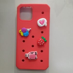 FUNDA SILICONA PINES ROJO IPH 12 PRO MAX