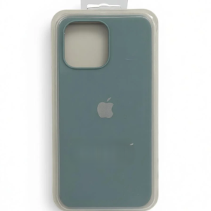 FUNDA SILICONE CASE GRIS AZUL IPH 14 PRO MAX