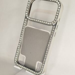 FUNDA BORDE STRASS GRIS IPH 17 PRO