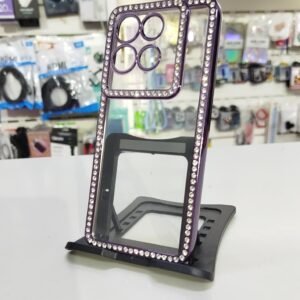 FUNDA BORDE STRASS VIOLETA IPH 17 PRO