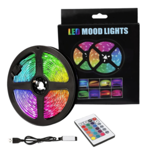 TIRA LED RGB USB 5V C/ CONTROL 5 METROS